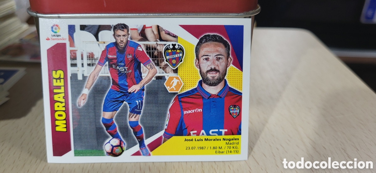 Cromos de F&uacute;tbol: MORALES LEVANTE CROMO N&ordm; 11 LIGA ESTE 2017-2018 17 18 PANINI