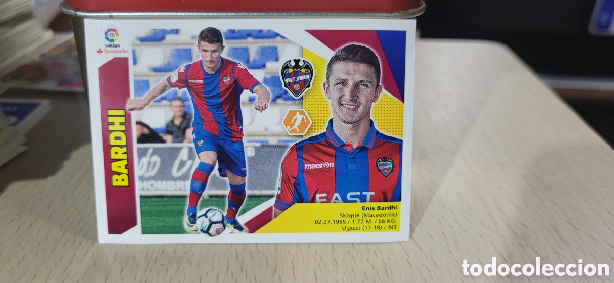Cromos de F&uacute;tbol: BARDHI LEVANTE CROMO N&ordm; 13 LIGA ESTE 2017-2018 17 18 PANINI