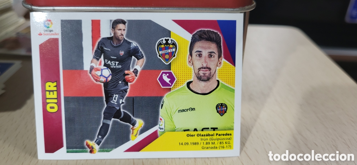 Football Stickers: OIER LEVANTE CROMO N&ordm; 2 LIGA ESTE 2017-2018 17 18 PANINI