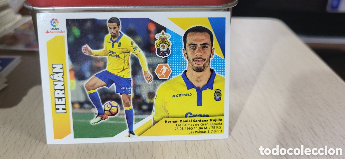 Cromos de F&uacute;tbol: HERNAN LAS PALMAS CROMO N&ordm; 9 LIGA ESTE 2017-2018 17 18 PANINI