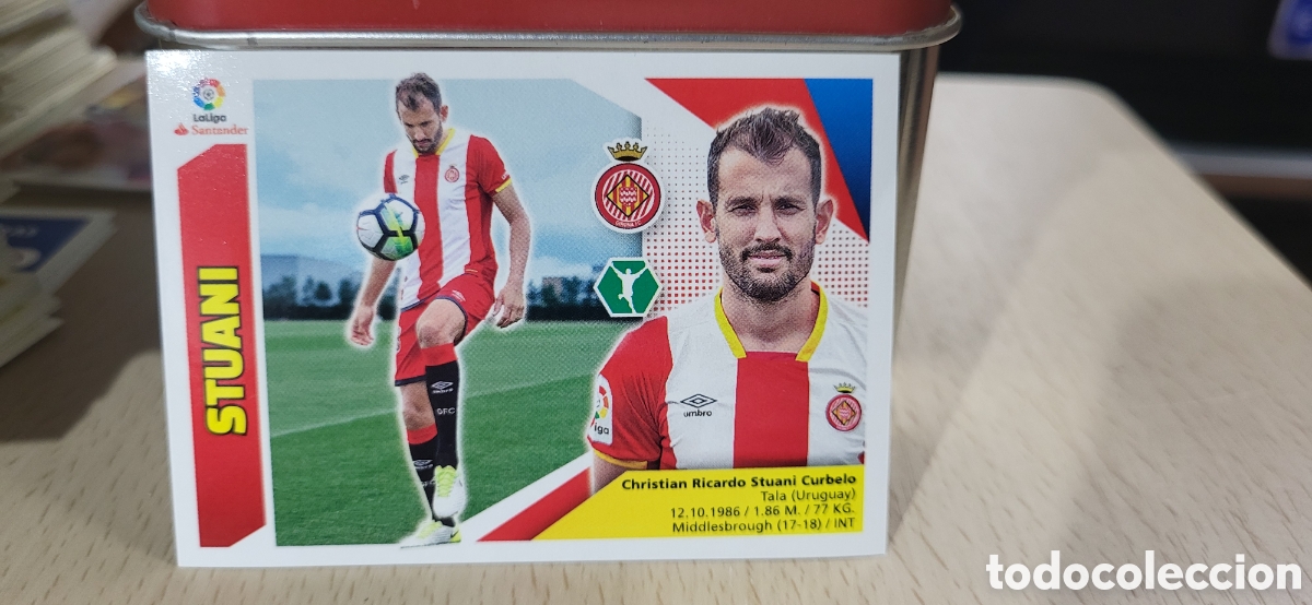 Football Stickers: STUANI GIRONA CROMO N&ordm; 15 LIGA ESTE 2017-2018 17 18 PANINI