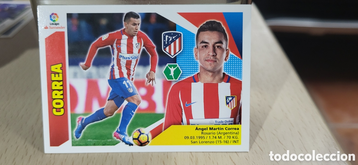 Figurine di Calcio: CORREA ATLETICO DE MADRID CROMO N&ordm; 14 B LIGA ESTE 2017-2018 17 18 PANINI