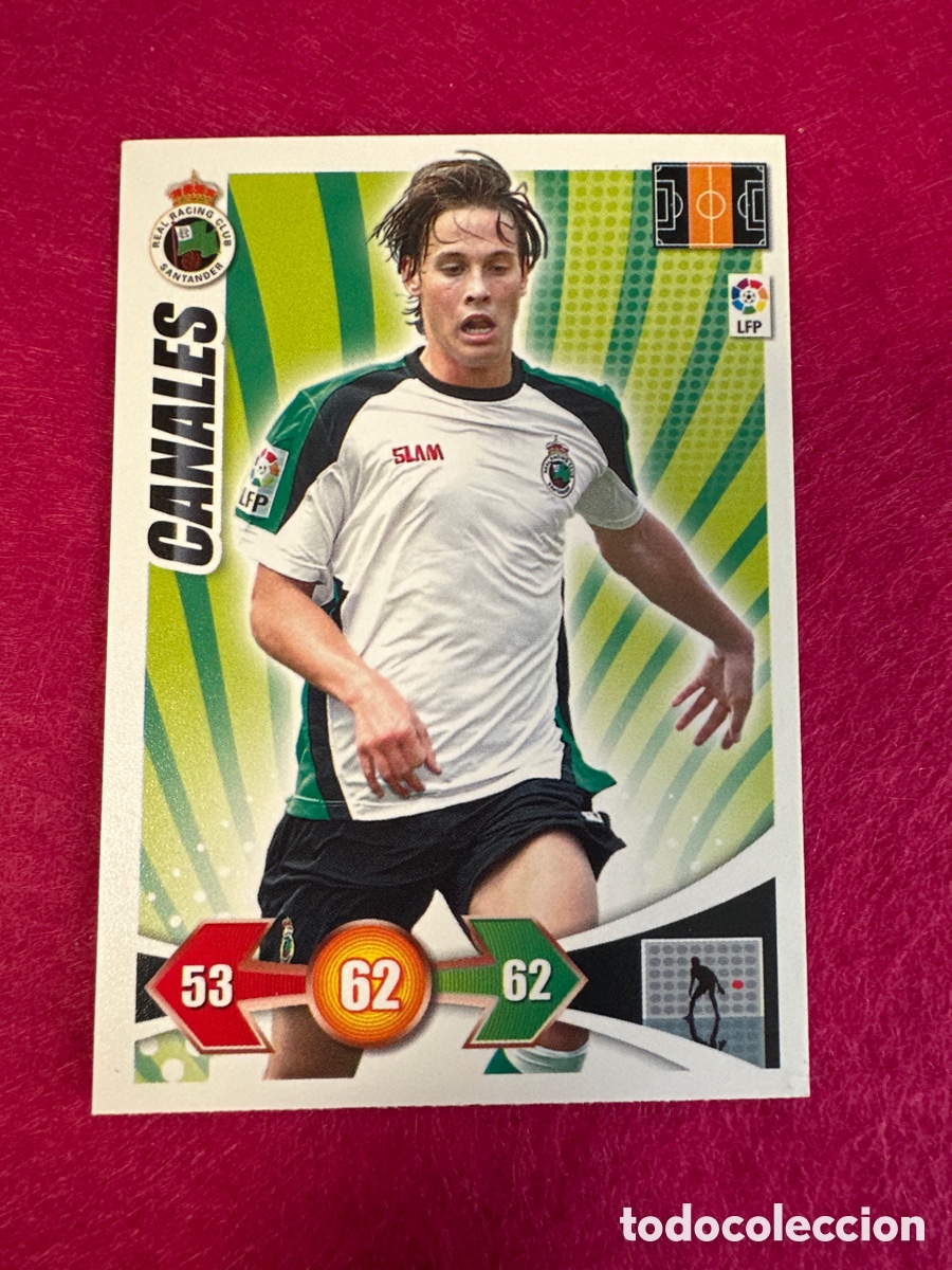 Cartes &agrave; collectionner de Football: CANALES(RACING SANTANDER) ROOKIE ADRENALYN LIGA 2009-2010 09 10 PANINI TRADING CARD