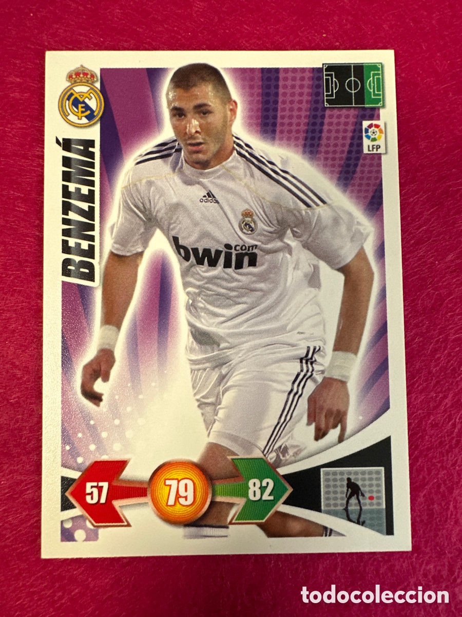 Cromos de F&uacute;tbol: BENZEMA(R.MADRID) ROOKIE ADRENALYN LIGA 2009-2010 09 10 PANINI TRADING CARD