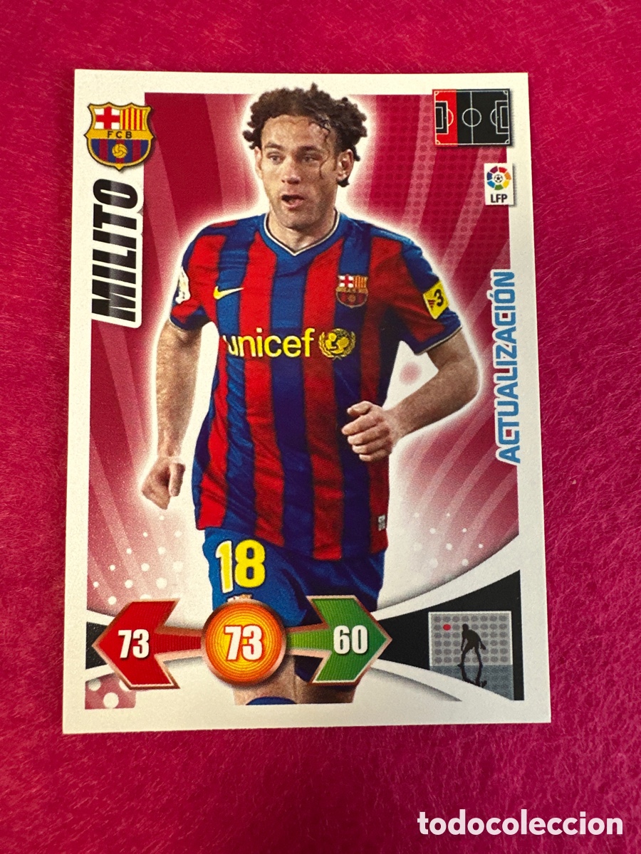 Fu&szlig;ball-Sticker: MILITO(F.C.BARCELONA) ACTUALIZACION ADRENALYN LIGA 2009-2010 09 10 PANINI TRADING CARD