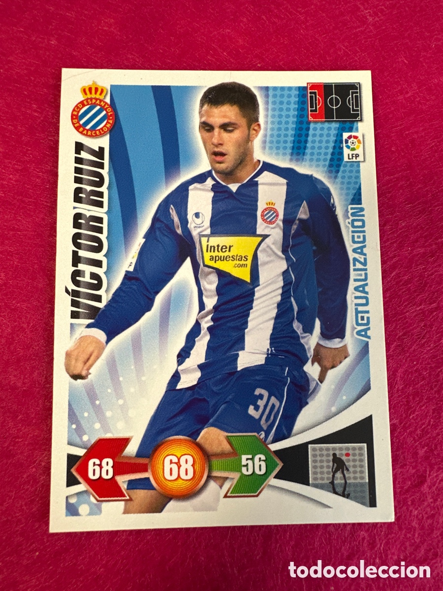 Fu&szlig;ball-Sticker: V&Iacute;CTOR RUIZ(ESPANYOL) ACTUALIZACION ADRENALYN LIGA 2009-2010 09 10 PANINI TRADING CARD