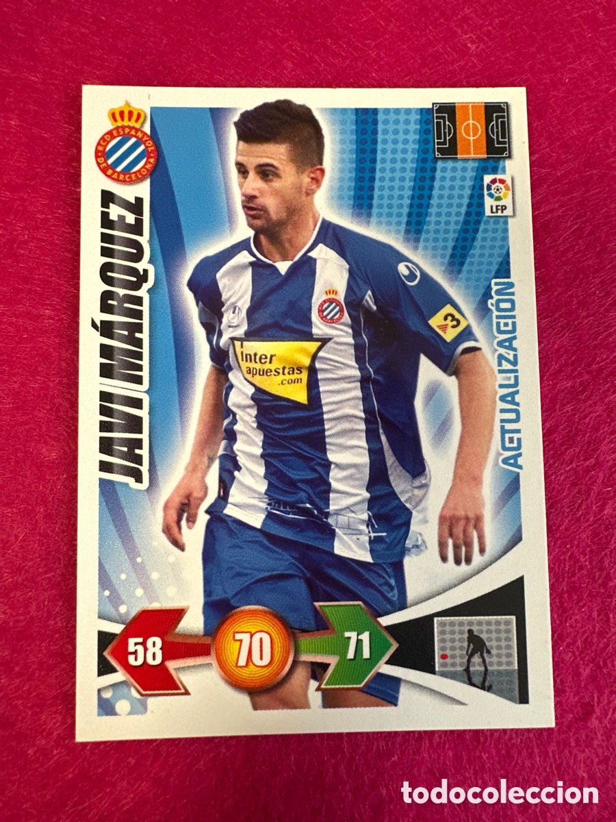 Fu&szlig;ball-Sticker: JAVI M&Aacute;RQUEZ (ESPANYOL) ACTUALIZACION ADRENALYN LIGA 2009-2010 09 10 PANINI TRADING CARD