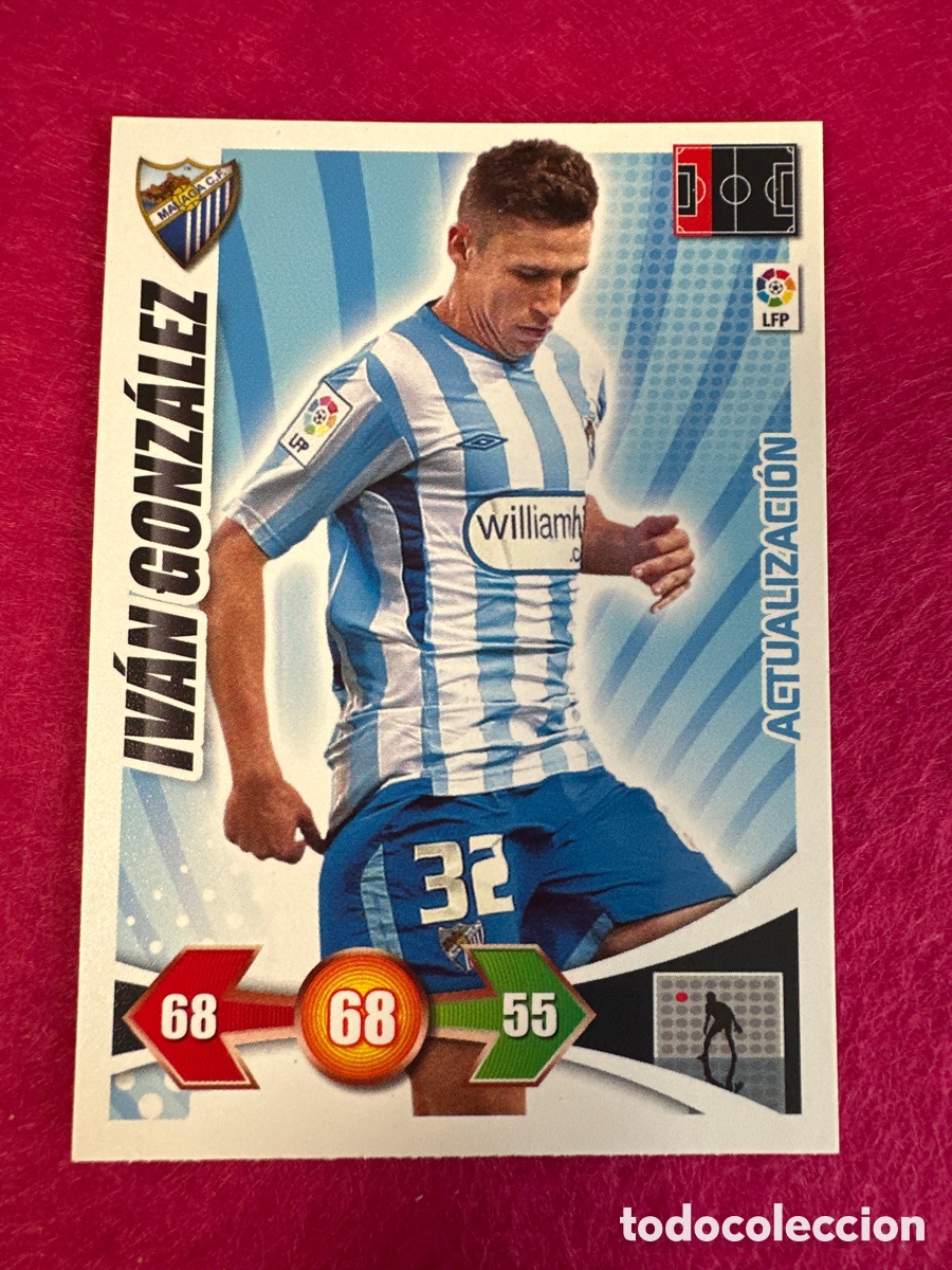 Football Stickers: IV&Aacute;N GONZ&Aacute;LEZ (M&Aacute;LAGA) ACTUALIZACION ADRENALYN LIGA 2009-2010 09 10 PANINI TRADING CARD