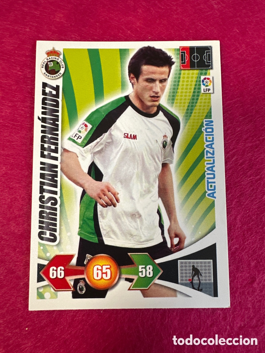 Football Stickers: CHRISTIAN FERN&Aacute;NDEZ (RACING SANT) ACTUALIZACION ADRENALYN LIGA 2009-2010 09 10 PANINI TRADING CARD