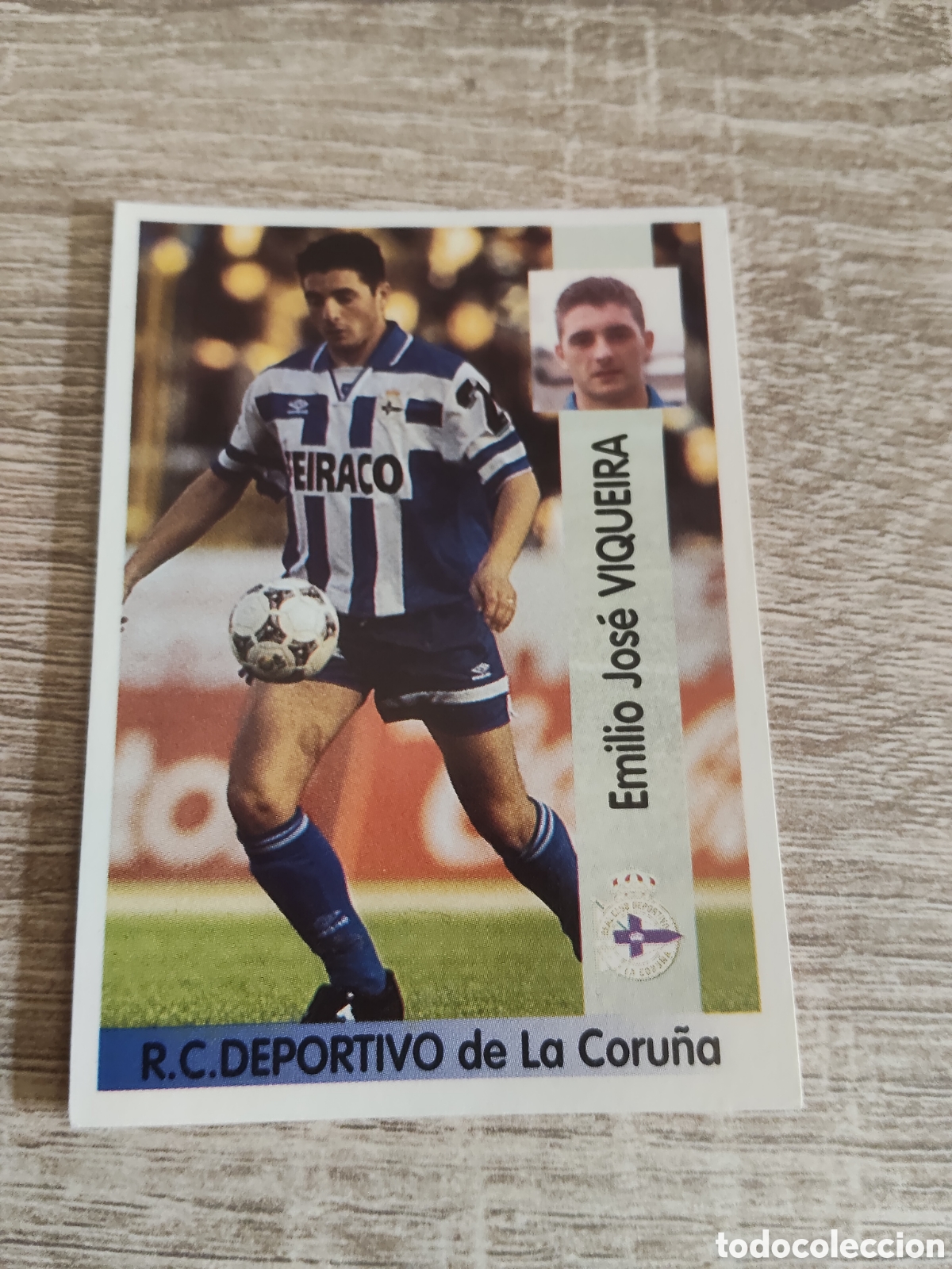 Cartes &agrave; collectionner de Football: Panini liga 1996 1997 96 97 134 Viqueira Deportivo de la Coru&ntilde;a