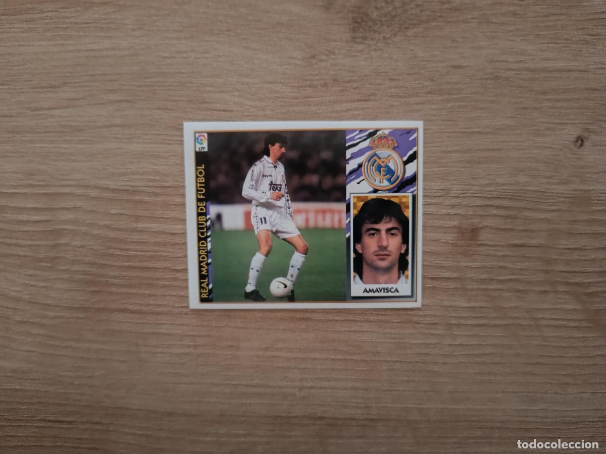 Fu&szlig;ball-Sticker: CROMO DE FUTBOL LIGA ESTE AMAVISCA REAL MADRID SIN PEGAR NUNCA PEGADO 97 98 1997 1998 D526