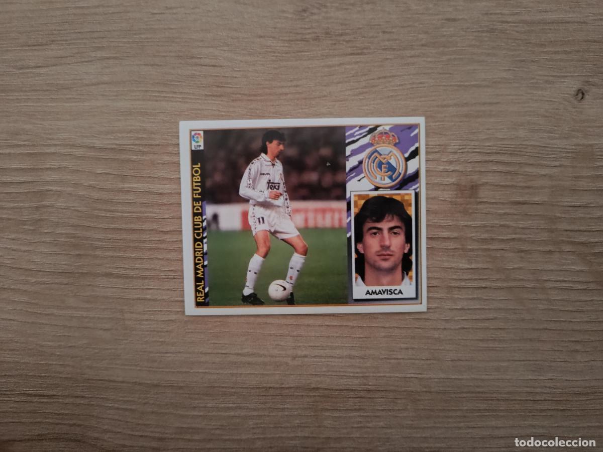 Fu&szlig;ball-Sticker: CROMO DE FUTBOL LIGA ESTE AMAVISCA REAL MADRID SIN PEGAR NUNCA PEGADO 97 98 1997 1998 D526