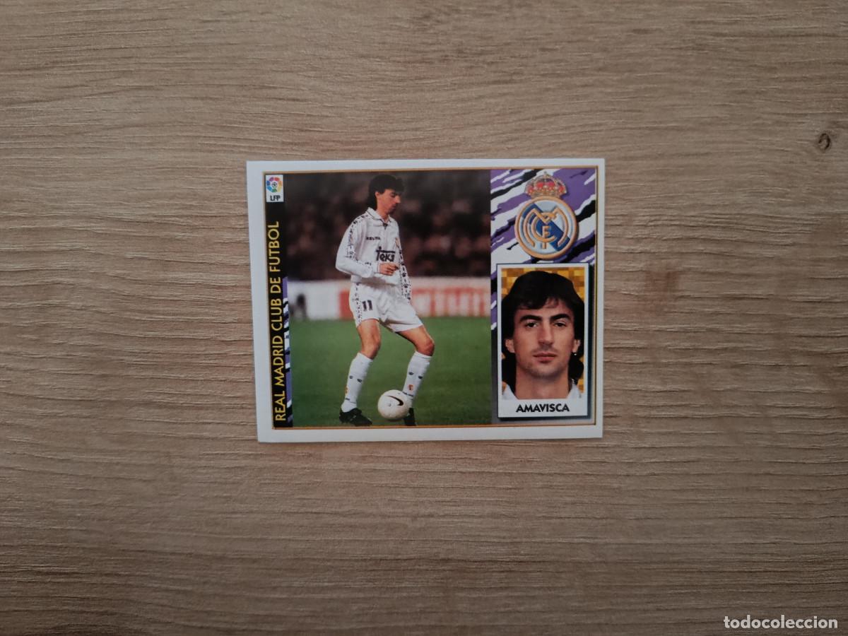 Fu&szlig;ball-Sticker: CROMO DE FUTBOL LIGA ESTE AMAVISCA REAL MADRID SIN PEGAR NUNCA PEGADO 97 98 1997 1998 D526