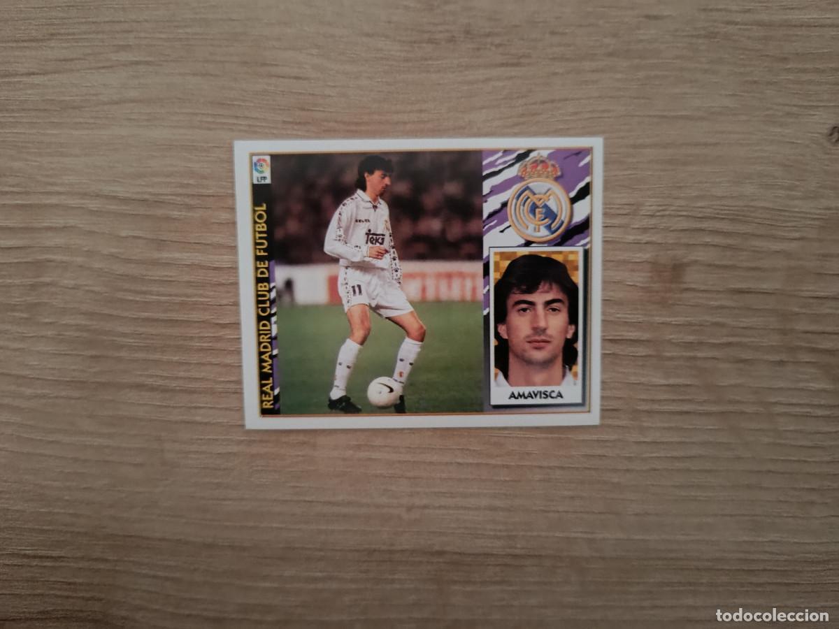 Fu&szlig;ball-Sticker: CROMO DE FUTBOL LIGA ESTE AMAVISCA REAL MADRID SIN PEGAR NUNCA PEGADO 97 98 1997 1998 D526