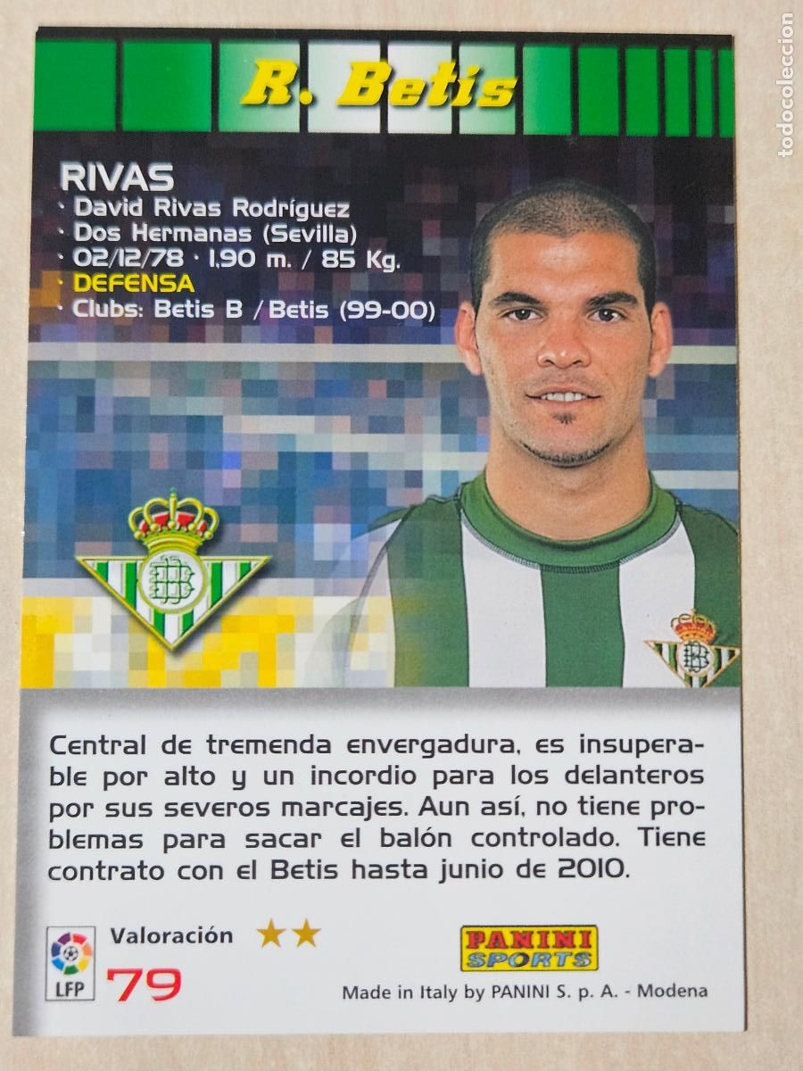 Cromos de Futebol: CROMO N&ordm; 79 RIVAS - MEGACRACKS 2004 05 - REAL BETIS