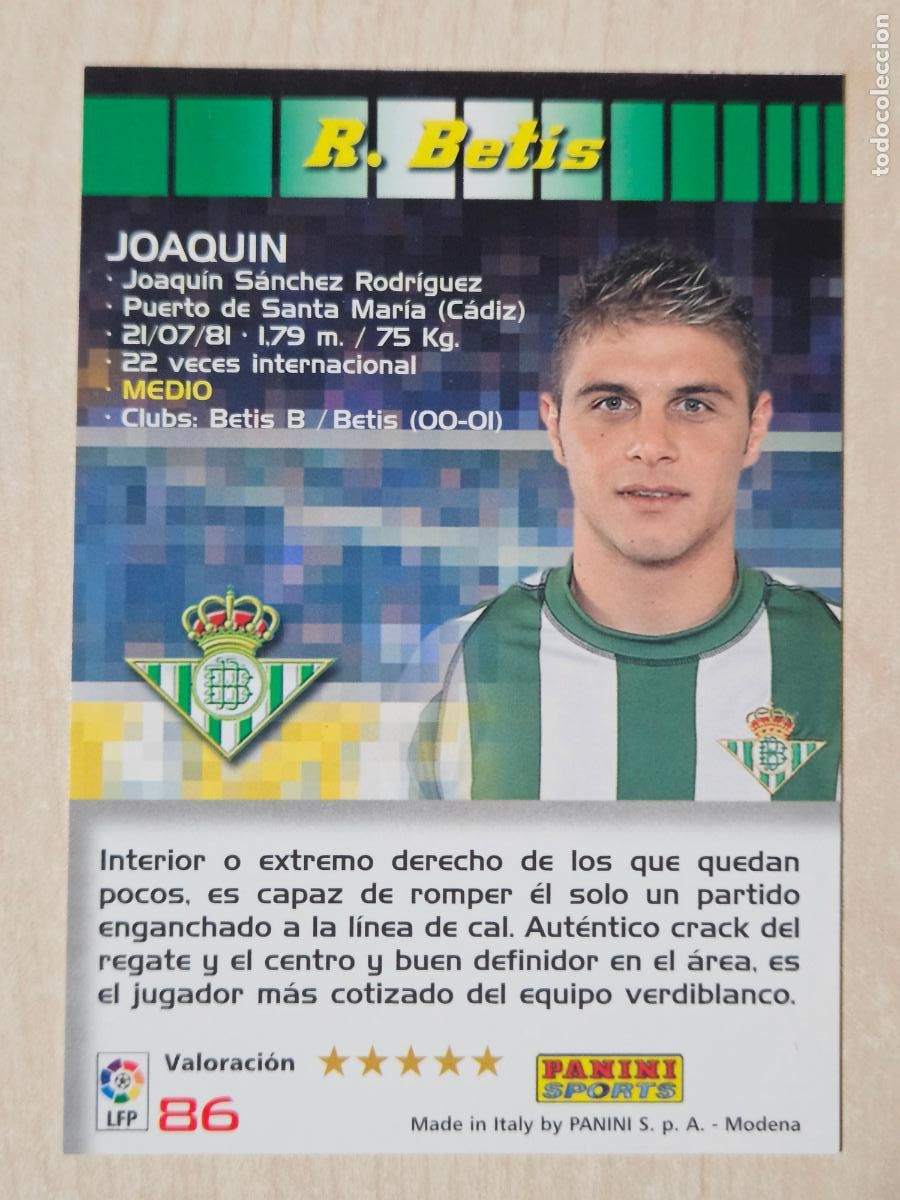 Cromos de F&uacute;tbol: CROMO N&ordm; 86 JOAQUIN - MEGACRACKS 2004 05 - REAL BETIS