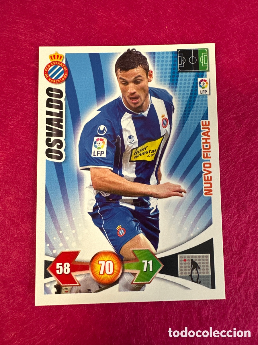 Cromos de F&uacute;tbol: OSVALDO (ESPANYOL) NUEVO FICHAJE ADRENALYN LIGA 2009-2010 09 10 PANINI TRADING CARD