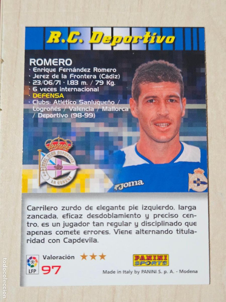Cromos de F&uacute;tbol: CROMO N&ordm; 97 ROMERO - MEGACRACKS 2004 05 - DEPORTIVO DE LA CORU&Ntilde;A