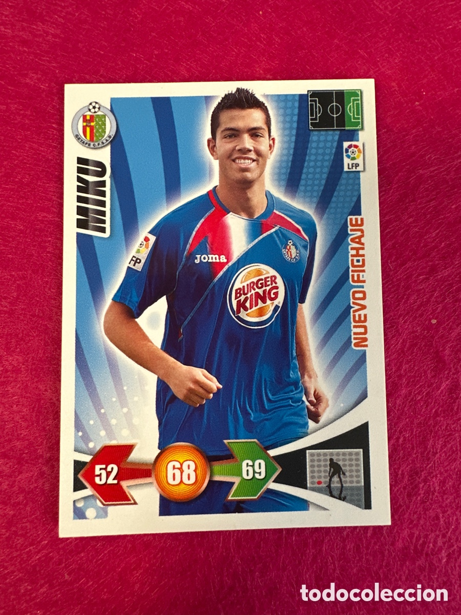 Football Stickers: MIKU (GETAFE) NUEVO FICHAJE ADRENALYN LIGA 2009-2010 09 10 PANINI TRADING CARD