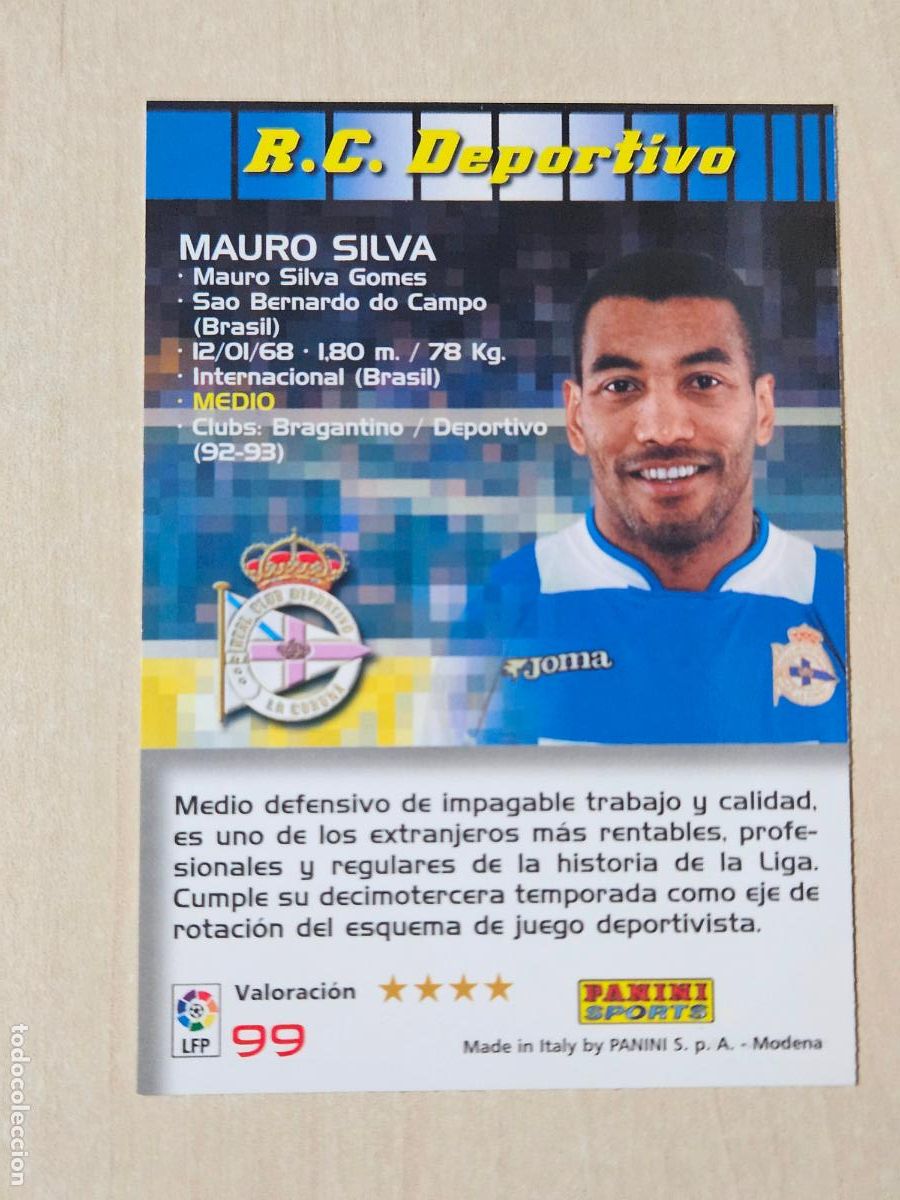 Cromos de F&uacute;tbol: CROMO N&ordm; 99 MAURO SILVA - MEGACRACKS 2004 05 - DEPORTIVO DE LA CORU&Ntilde;A
