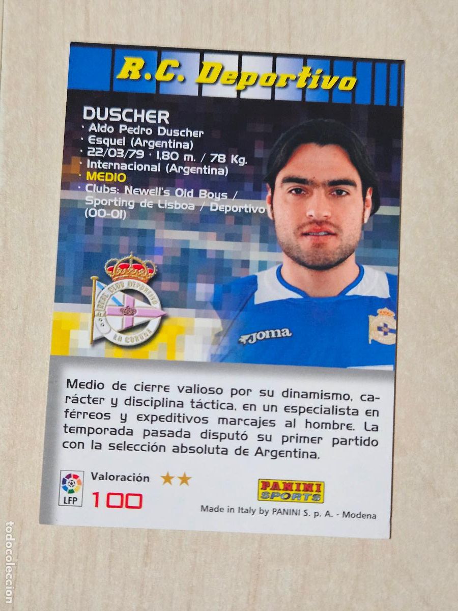 Cromos de F&uacute;tbol: CROMO N&ordm; 100 DUSCHER - MEGACRACKS 2004 05 - DEPORTIVO DE LA CORU&Ntilde;A