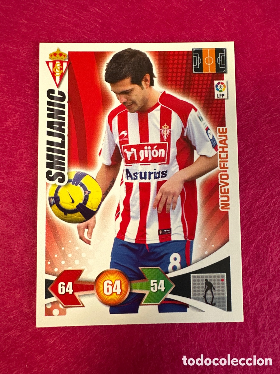 Cromos de Futebol: SMILJANIC (SPORTING GIJON) NUEVO FICHAJE ADRENALYN LIGA 2009-2010 09 10 PANINI TRADING CARD