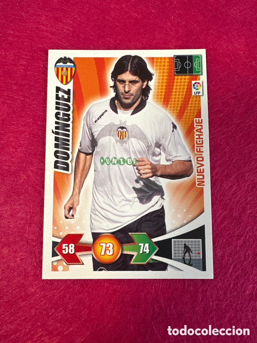 Cromos de Futebol: DOM&Iacute;NGUEZ (VALENCIA) NUEVO FICHAJE ADRENALYN LIGA 2009-2010 09 10 PANINI TRADING CARD