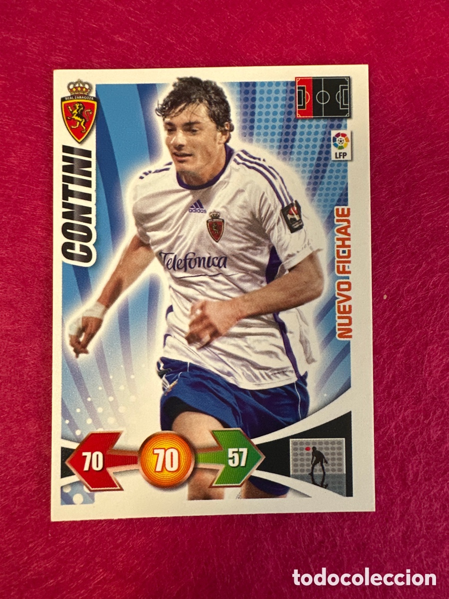 Cromos de Futebol: CONTINI (R.ZARAGOZA) NUEVO FICHAJE ADRENALYN LIGA 2009-2010 09 10 PANINI TRADING CARD