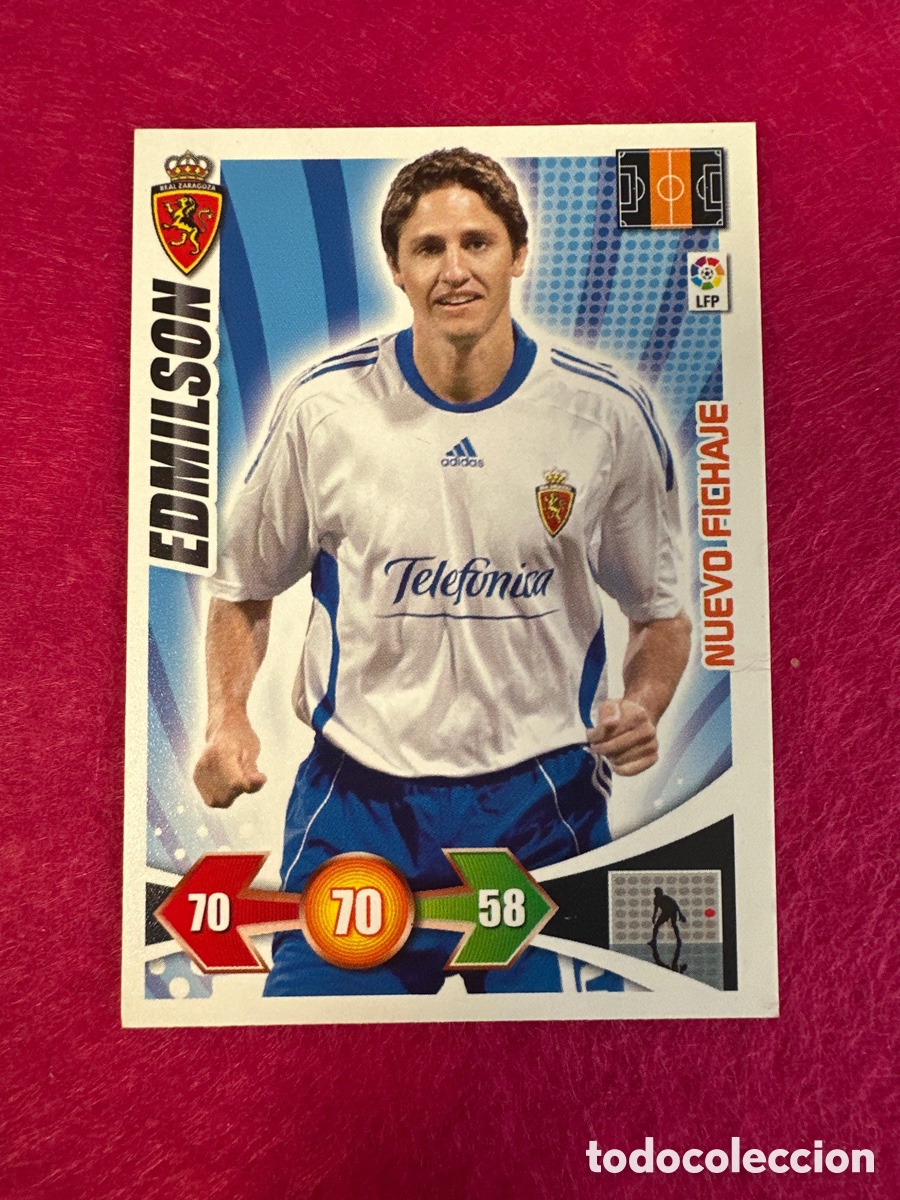 Football Stickers: EDMILSON (R.ZARAGOZA) NUEVO FICHAJE ADRENALYN LIGA 2009-2010 09 10 PANINI TRADING CARD