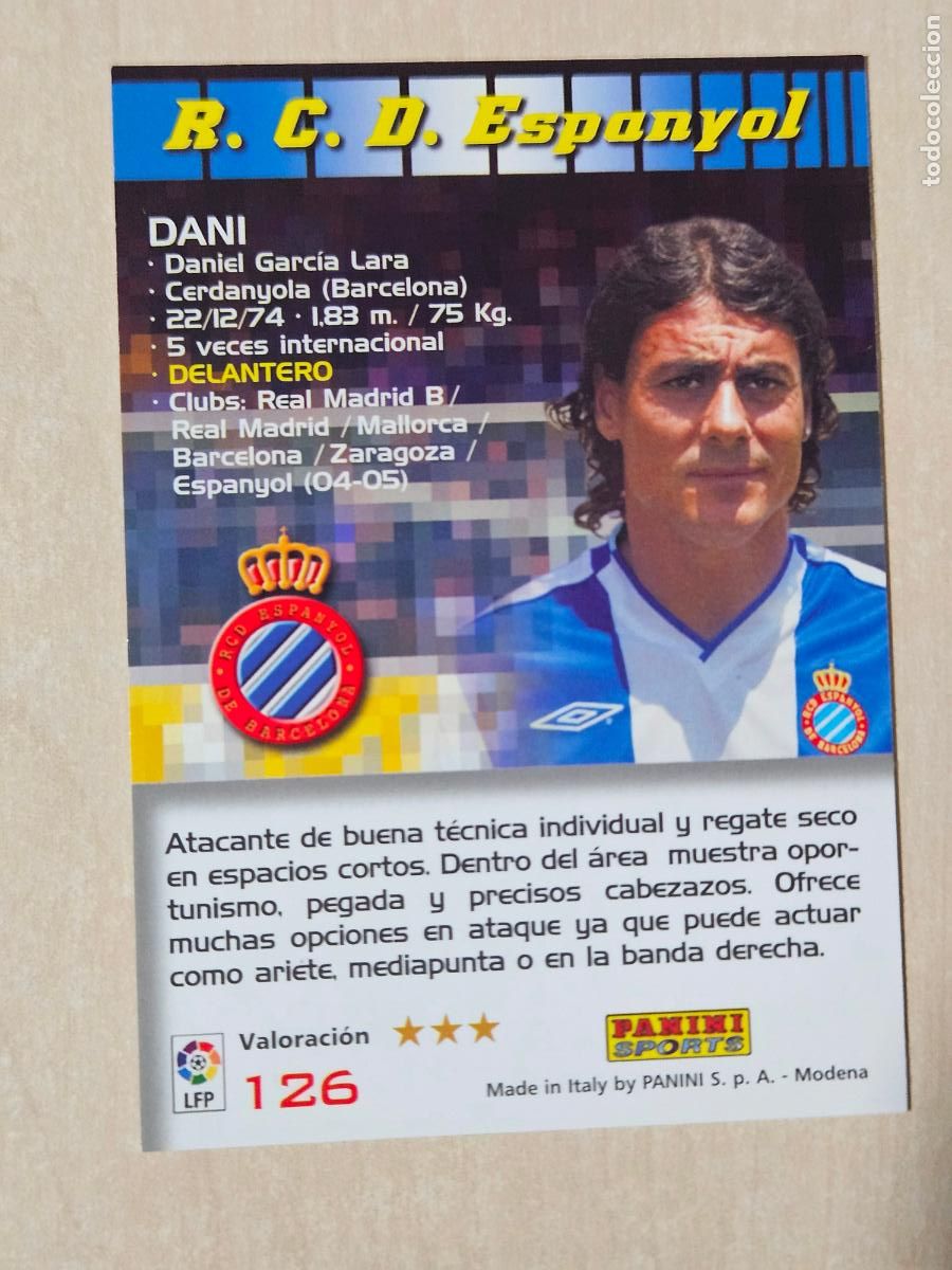 Cromos de F&uacute;tbol: CROMO N&ordm; 126 DANI - MEGACRACKS 2004 05 - ESPANYOL