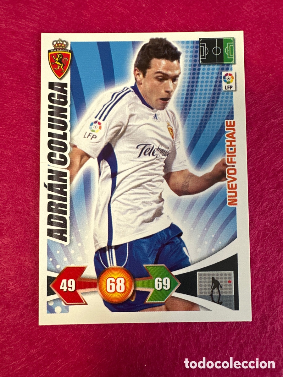 Cromos de F&uacute;tbol: ADRI&Aacute;N COLUNGA (R.ZARAGOZA) NUEVO FICHAJE ADRENALYN LIGA 2009-2010 09 10 PANINI TRADING CARD