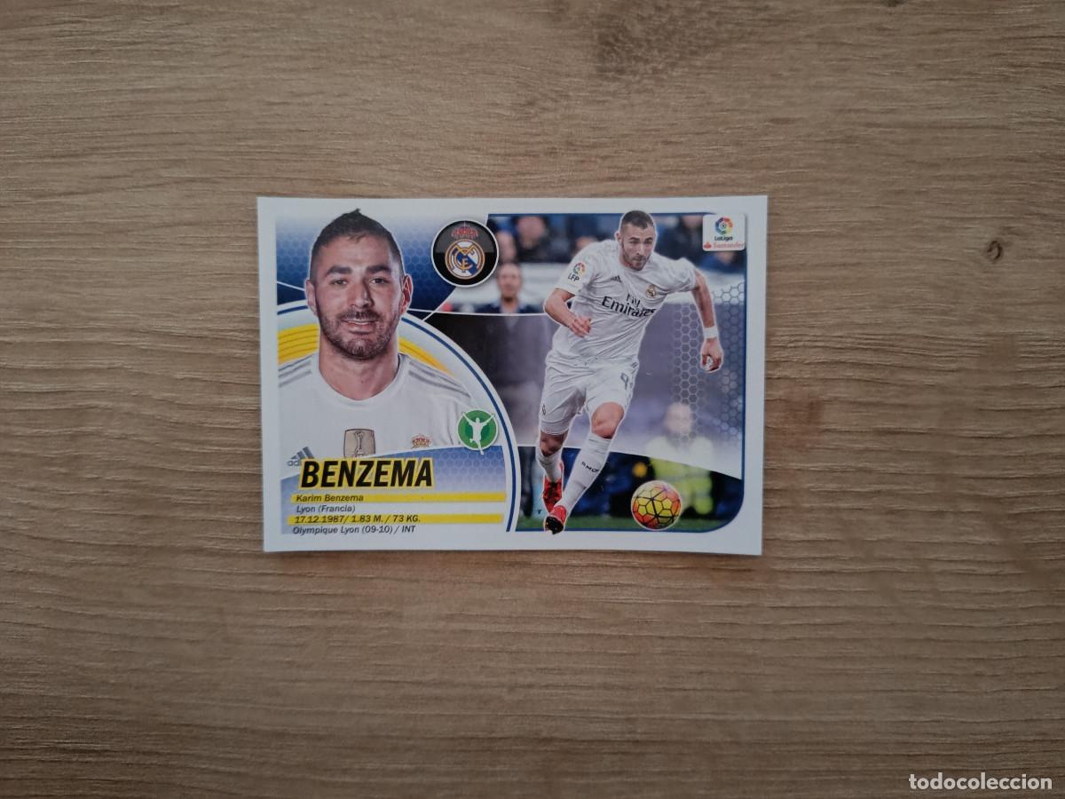 Cromos de F&uacute;tbol: CROMO DE FUTBOL LIGA ESTE BENZEMA REAL MADRID SIN PEGAR NUNCA PEGADO 16 17 2016 2017 D526