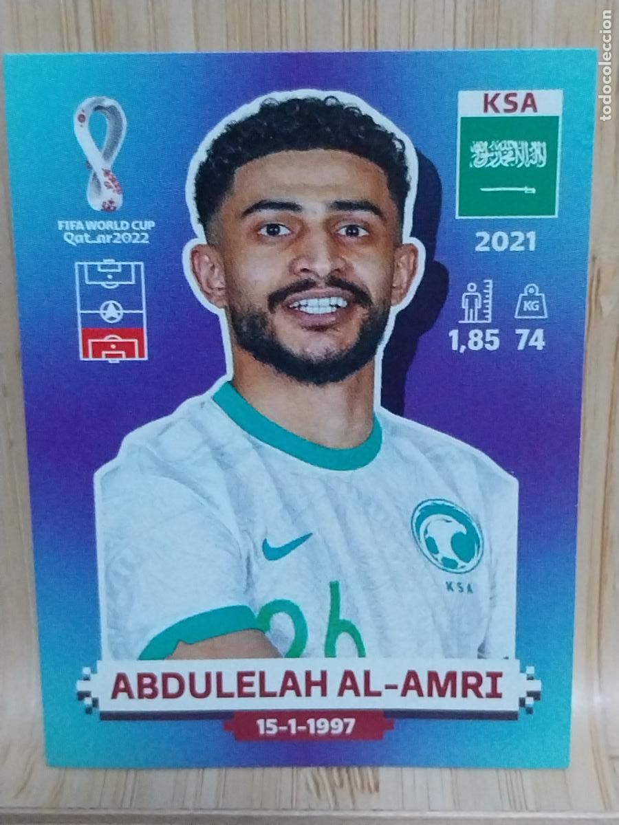 Cromos de F&uacute;tbol: AMRI ARABIA SAUDI KSA 5 QATAR 2022 PANINI CROMO SIN PEGAR NUNCA ORIGINAL