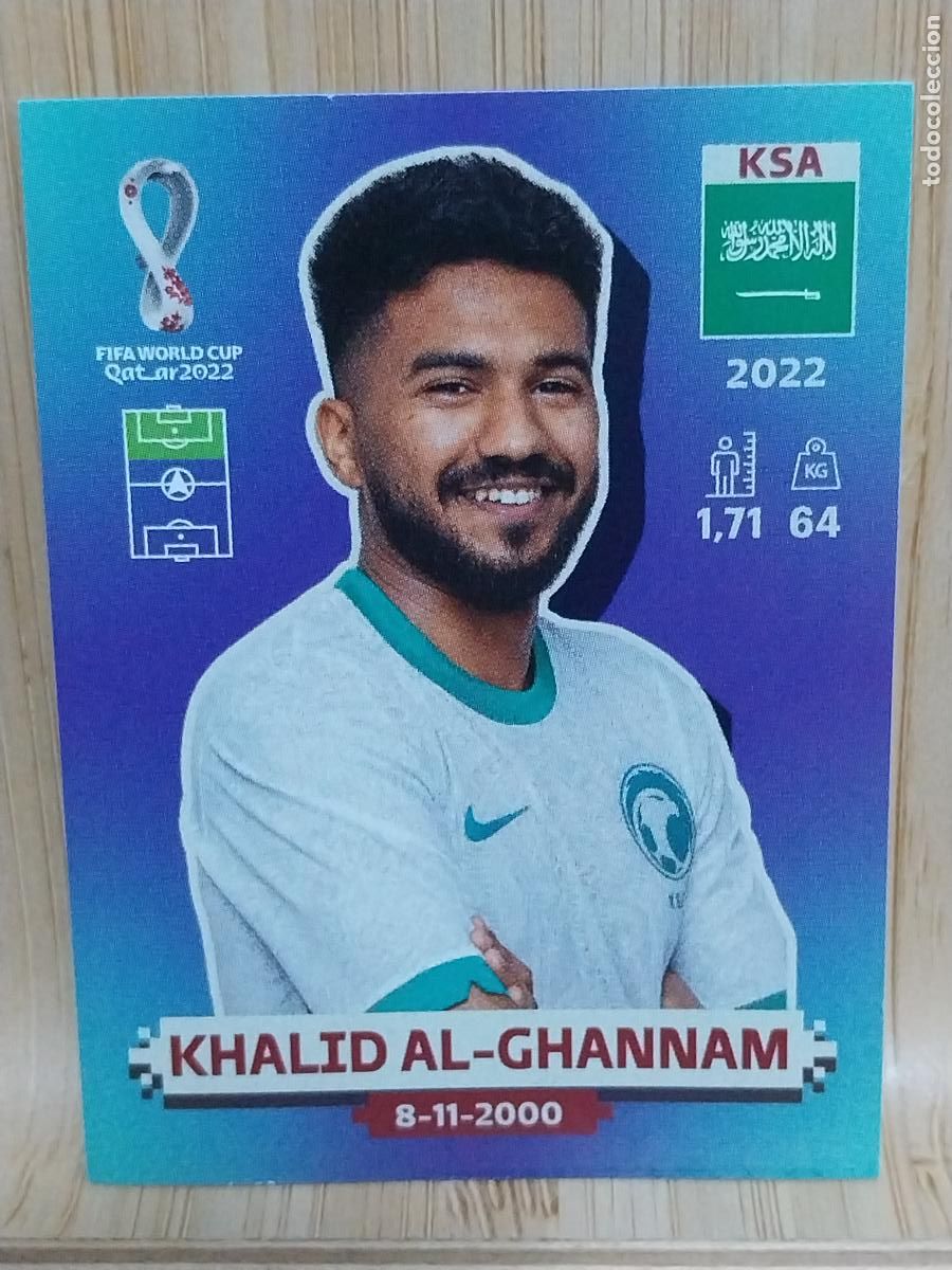 Cromos de F&uacute;tbol: GHANNAM ARABIA SAUDI KSA 20 QATAR 2022 PANINI CROMO SIN PEGAR NUNCA ORIGINAL