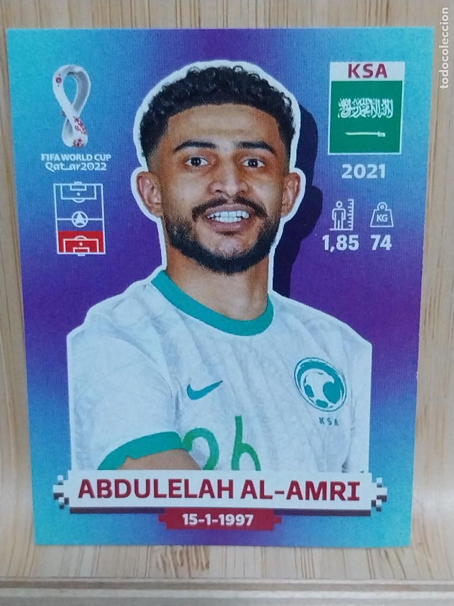 Cromos de F&uacute;tbol: AMRI ARABIA SAUDI KSA 5 QATAR 2022 PANINI CROMO SIN PEGAR NUNCA ORIGINAL *