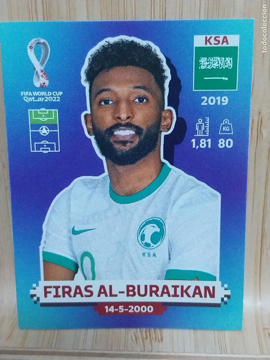 Cromos de F&uacute;tbol: BURAIKAN ARABIA SAUDI KSA 18 QATAR 2022 PANINI CROMO SIN PEGAR NUNCA ORIGINAL *