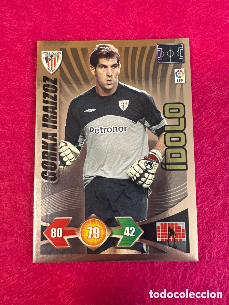 Cartes &agrave; collectionner de Football: GORKA IRAIZOZ (ATHLETIC BILBAO) &Iacute;DOLO ADRENALYN LIGA 2009-2010 09 10 PANINI TRADING CARD