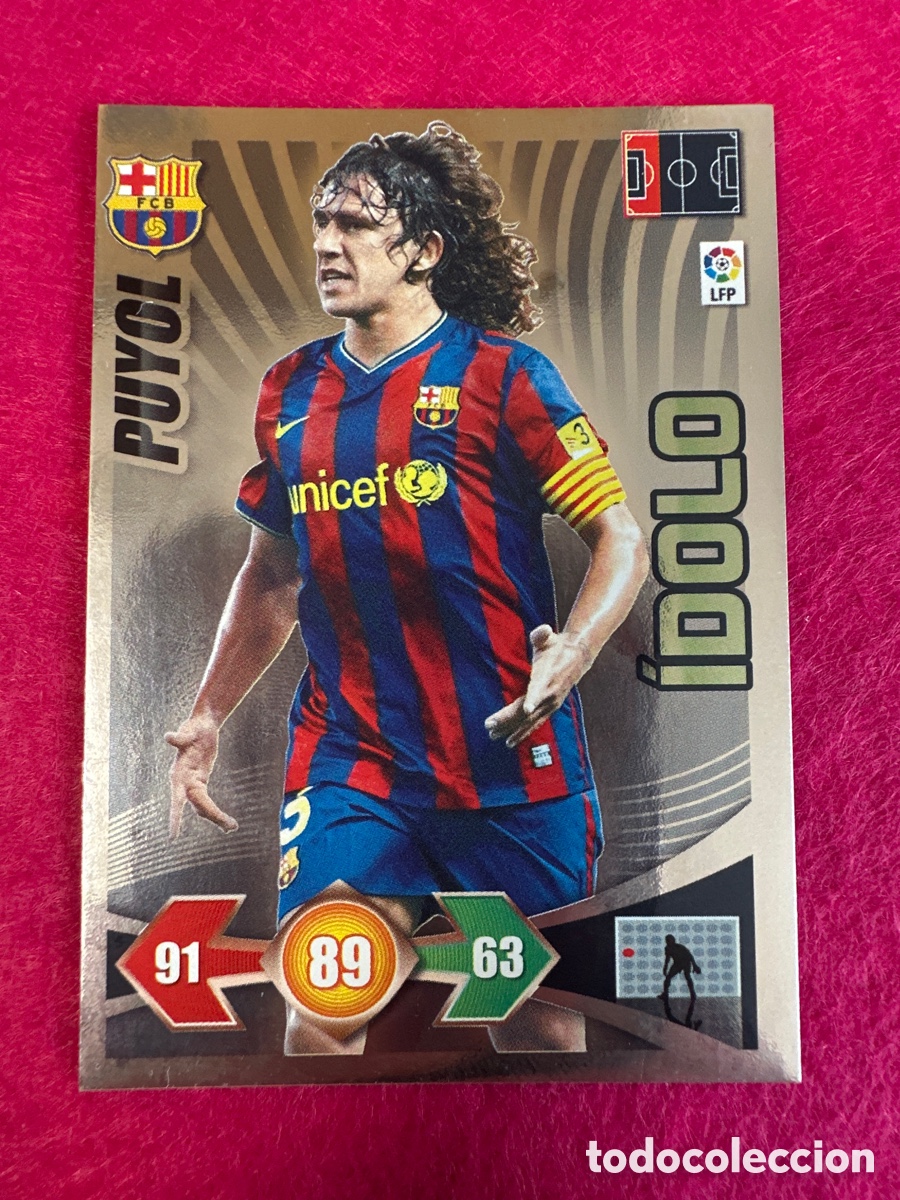 Cartes &agrave; collectionner de Football: PUYOL (F.C.BARCELONA) &Iacute;DOLO ADRENALYN LIGA 2009-2010 09 10 PANINI TRADING CARD