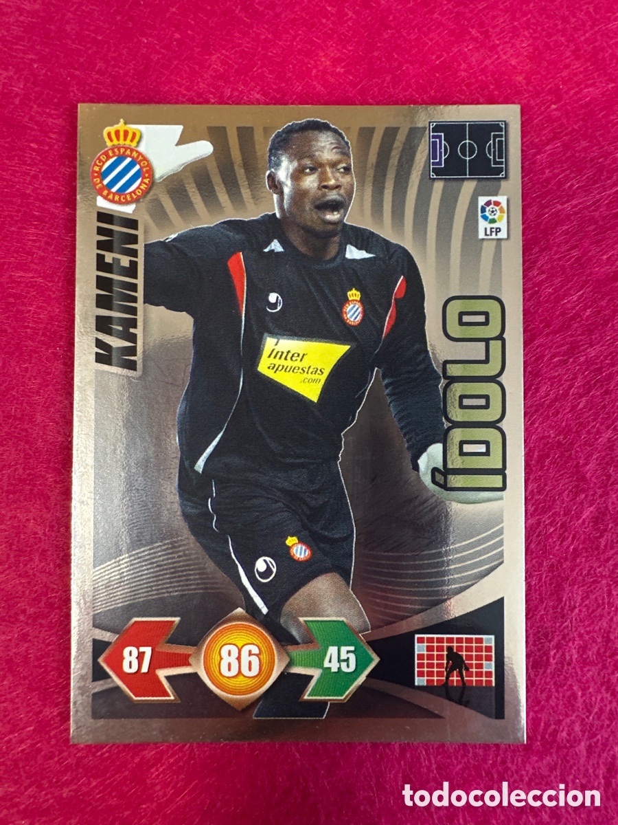 Football Stickers: KAMENI (ESPANYOL) &Iacute;DOLO ADRENALYN LIGA 2009-2010 09 10 PANINI TRADING CARD