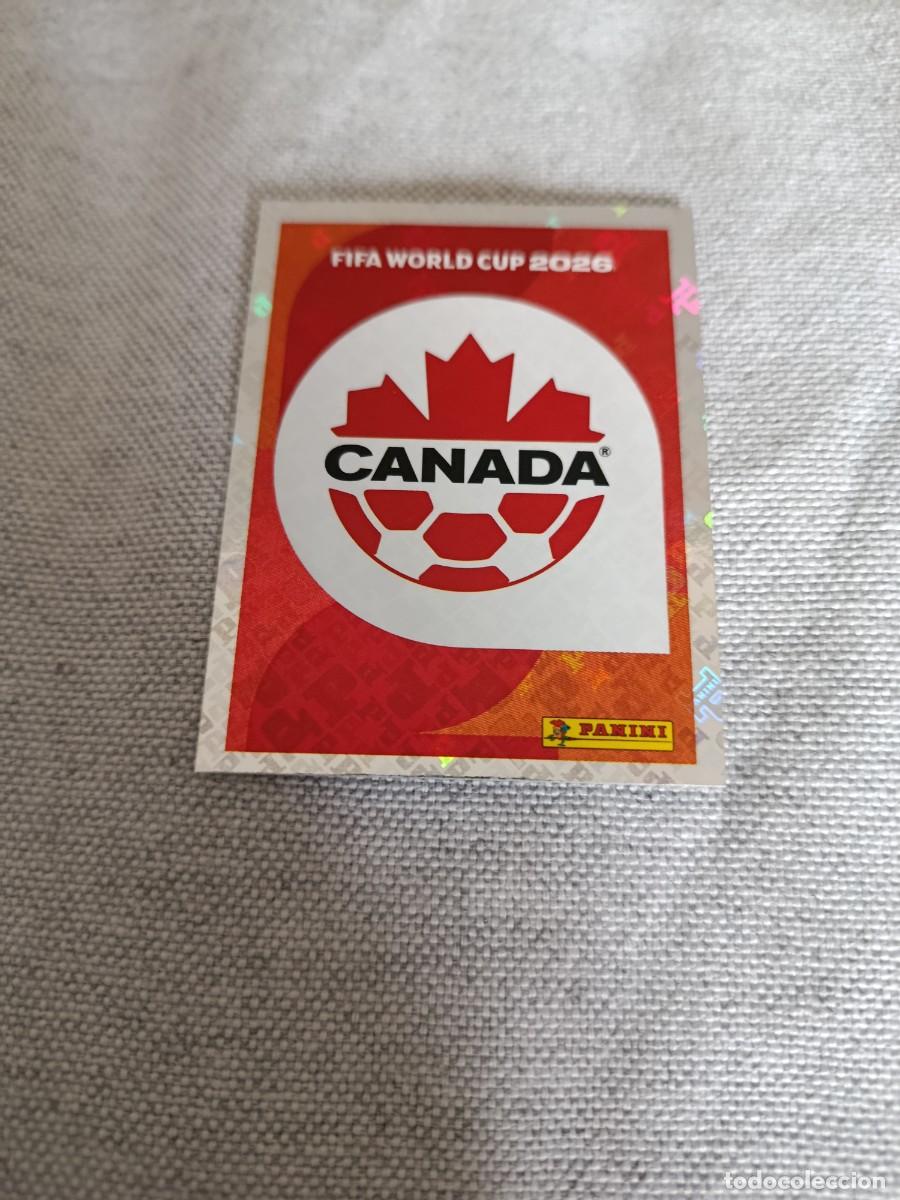 Football Stickers: Panini Mundial 2026 Estados Unidos-Mexico. 1- Escudo. Canad&aacute;. Nunca pegado.
