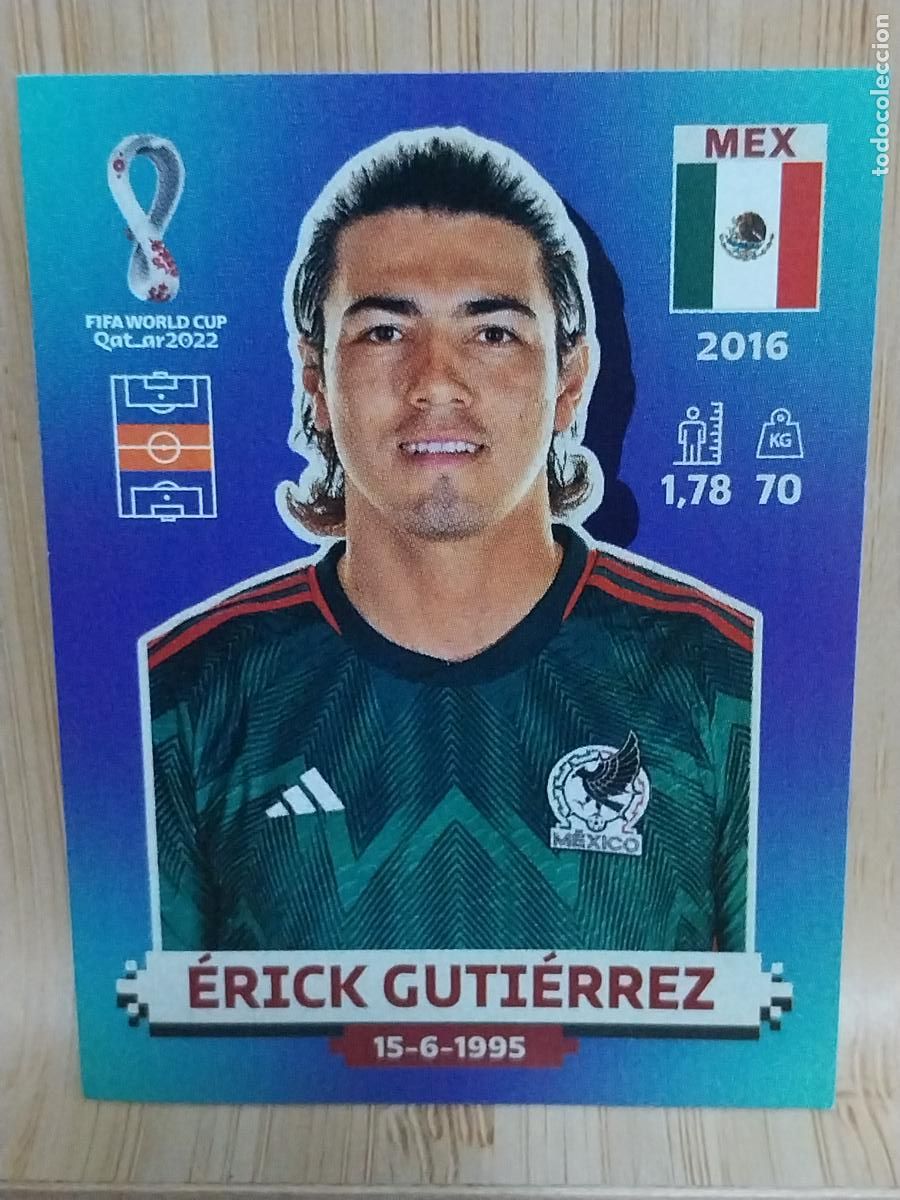 Cromos de F&uacute;tbol: GUTIERREZ MEXICO MEX 14 QATAR 2022 PANINI CROMO SIN PEGAR NUNCA ORIGINAL **
