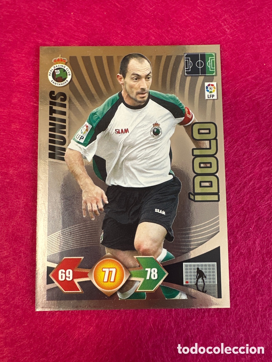Cartes &agrave; collectionner de Football: MUNITIS (RACING SANTANDER) &Iacute;DOLO ADRENALYN LIGA 2009-2010 09 10 PANINI TRADING CARD