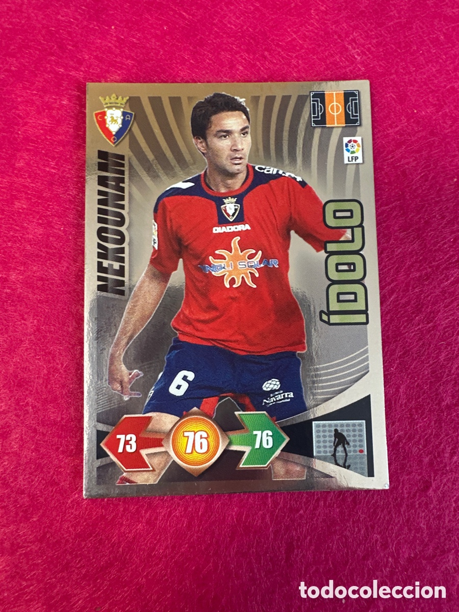 Cartes &agrave; collectionner de Football: NEKOUMAM (OSASUNA) &Iacute;DOLO ADRENALYN LIGA 2009-2010 09 10 PANINI TRADING CARD