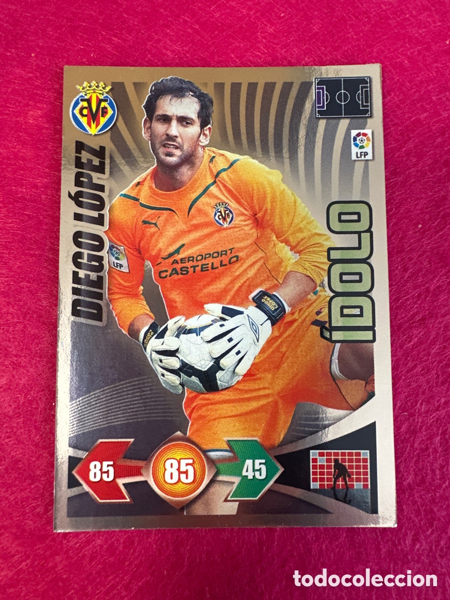 Cromos de Futebol: DIEGO L&Oacute;PEZ (VILLARREAL) &Iacute;DOLO ADRENALYN LIGA 2009-2010 09 10 PANINI TRADING CARD