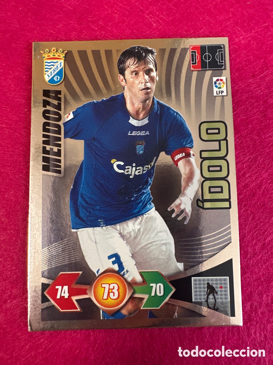 Cromos de Futebol: MENDOZA (XEREZ) &Iacute;DOLO ADRENALYN LIGA 2009-2010 09 10 PANINI TRADING CARD