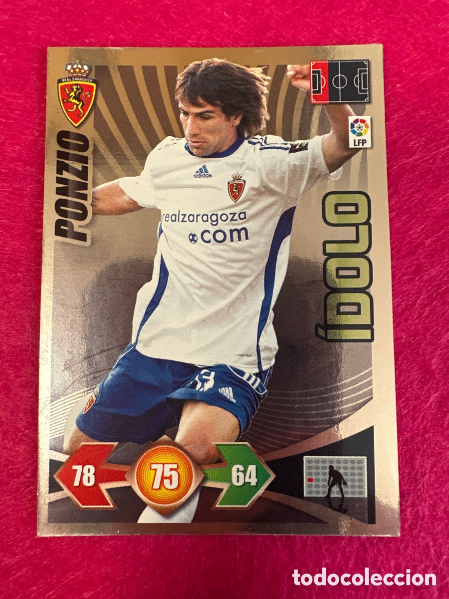 Cromos de Futebol: PONZIO(R.ZARAGOZA) &Iacute;DOLO-DEFENSA- ADRENALYN LIGA 2009-2010 09 10 PANINI TRADING CARD