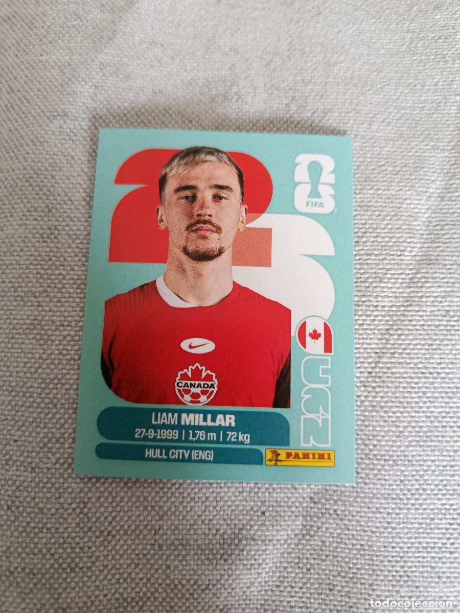 Cromos de F&uacute;tbol: Panini Mundial 2026 Estados Unidos-Mexico. 18- Millar. Canad&aacute;. Nunca pegado.