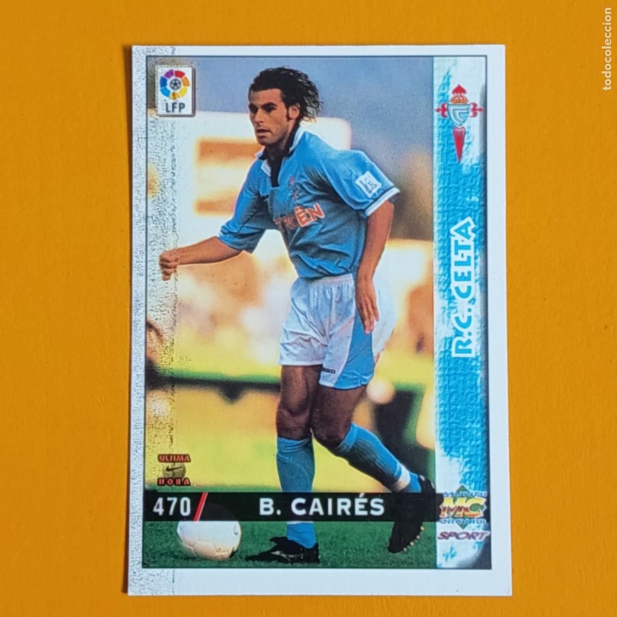 Cromos de F&uacute;tbol: 470 BRUNO CAIRES. ULTIMA HORA. RC CELTA DE VIGO. LAS FICHAS DE LA LIGA 98-99. MUNDICROMO