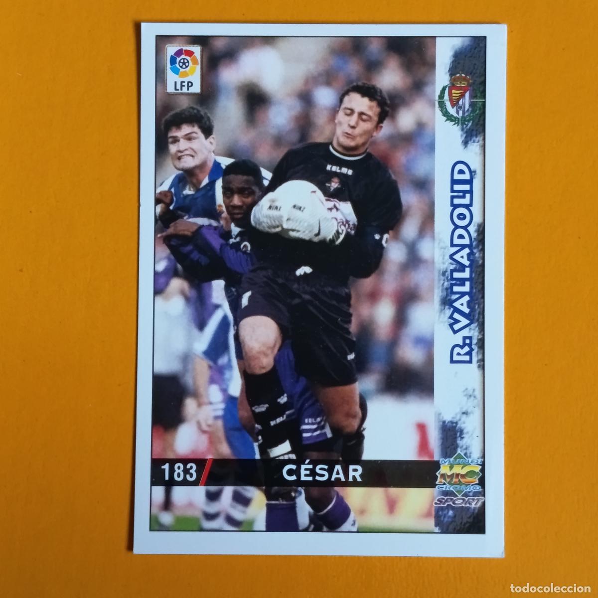 Cromos de F&uacute;tbol: 183 C&Eacute;SAR. REAL VALLADOLID. LAS FICHAS DE LA LIGA 98-99. MUNDICROMO