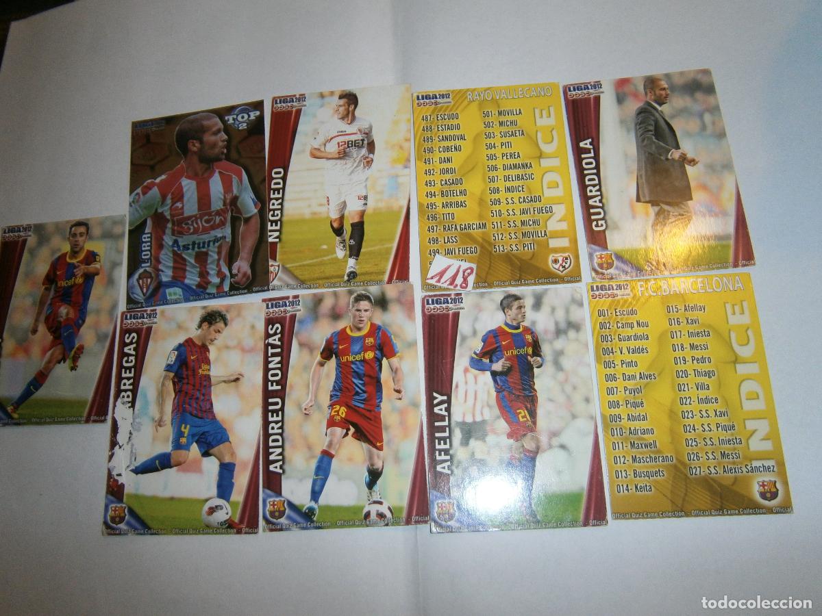 Cromos de F&uacute;tbol: LOTE DE CROMOS DE FUTBOL LIGA 2012